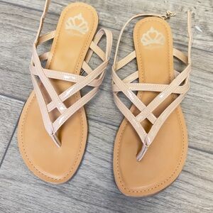 Fergalicious Beige Strappy Sandals